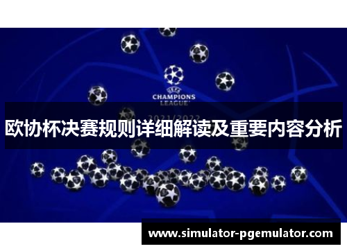 欧协杯决赛规则详细解读及重要内容分析