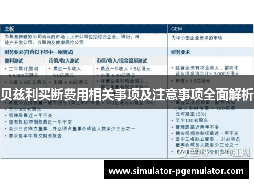 贝兹利买断费用相关事项及注意事项全面解析